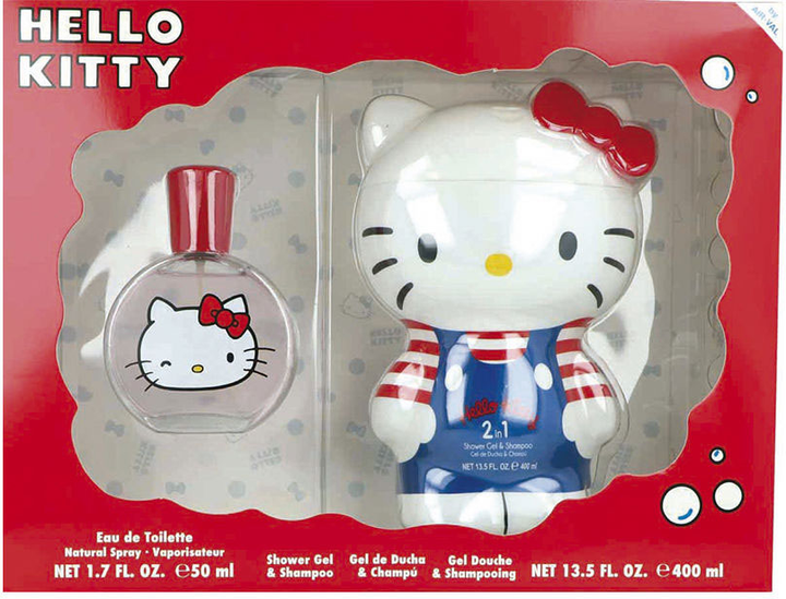 Zestaw dla dzieci Air Val International Hello Kitty Woda toaletowa 50 ml + Żel pod prysznic 400 ml (8411114092461) - obraz 1