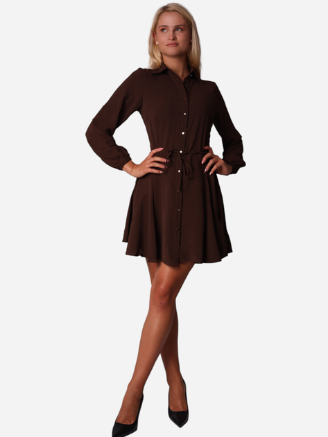 Плаття коротке осіннє жіноче Ax Paris DA1642 L Шоколадне (5063259012274) - зображення 1