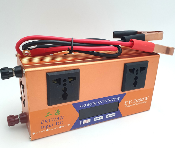 Авто инвертор 12V-220V преобразователь напряжения с LCD экраном и USB ...