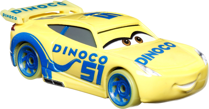 Pojazd Mattel Cars Glow Racers Dinoco świecący w ciemności (0194735158539) - obraz 3