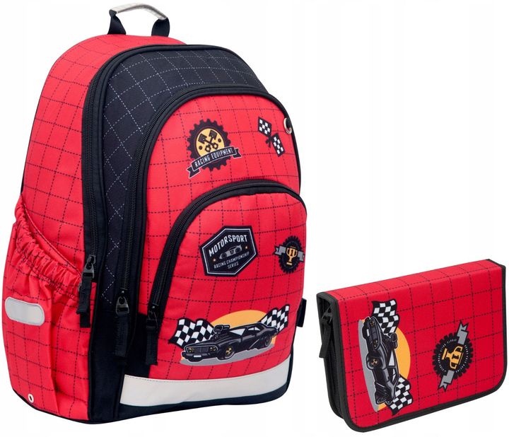 Рюкзак Hama Racer з пеналом 44 x 30 x 22 см 20.6 л Red (4047443447852) - зображення 1