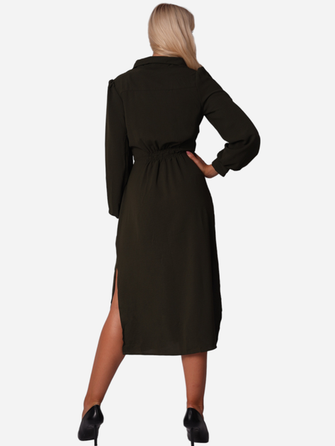 Sukienka koszulowa midi jesienna damska Ax Paris DA1660 M Oliwkowa (5063259016586) - obraz 2