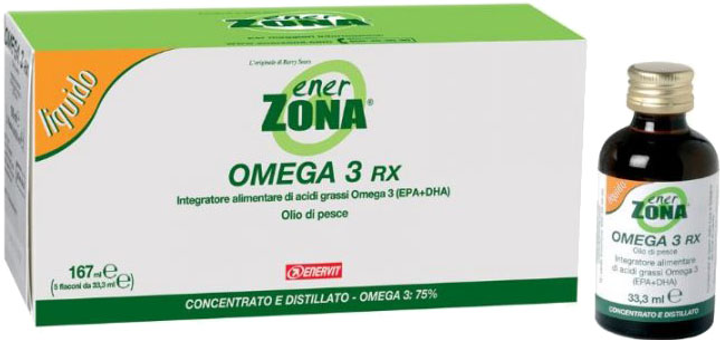 Kwasy tłuszczowe Enervit Enerzona Omega 3 Rx Complemento Alimenticio 3 x 33.3 ml (8470003708821) - obraz 1