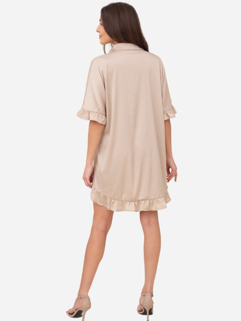 Плаття-сорочка коротке літнє жіноче Ax Paris DA1774 L Бежевое (5063259061807) - зображення 2