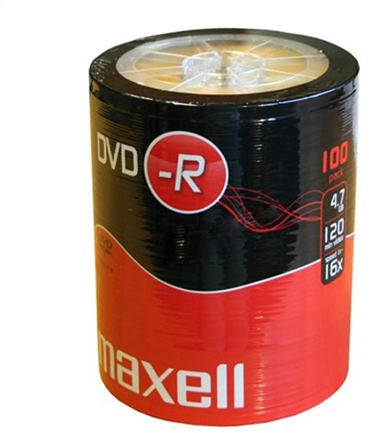 Диски Maxell DVD-R 4.7GB 16X Spindle Pack 100 шт (4902580504915) - зображення 1