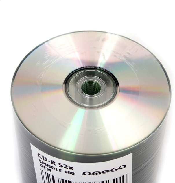 Диски Omega CD-R 700MB 52X Silver OEM Offset Spindle Pack 100 шт (5906737564622) - зображення 1