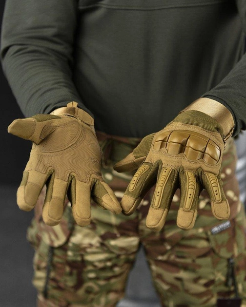 Тактические перчатки штурмовые военные полнопалые ол XXXL - изображение 1
