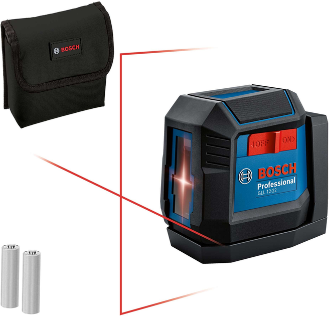 Лазерный нивелир Bosch Professional GLL 12-22 с батарейками и чехлом ...