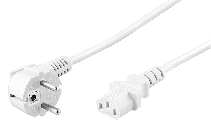 Кабель живлення пристроїв Goobay IEC(Schuko)-(C13) M/F 1.5m 90°/180° 3x0.75mm D=5.5mm Cu білий(75.09.6030) - Фото 1 Кабель живлення пристроїв Goobay IEC(Schuko)-(C13) M/F 1.5m 90°/180° 3x0.75mm D=5.5mm Cu білий(75.09.6030) - зображення 1