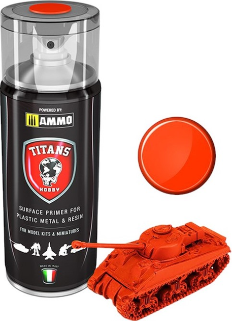 Фарба-спрей Ammo Titans Hobby Matt Primer Royal Red 400 мл (7426842918892) - зображення 1