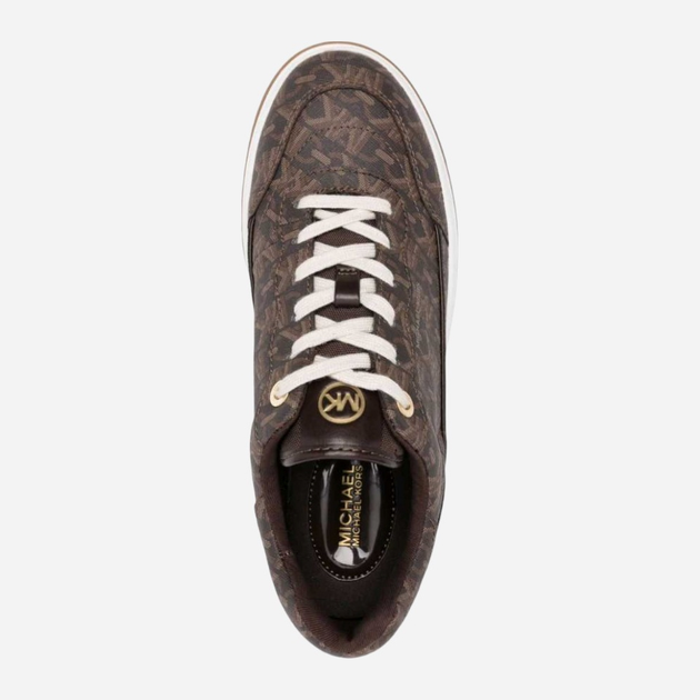 Sneakersy damskie na wysokiej platformie Michael Kors MKO43R4HYFS1B-200 39 Brązowe (197677111549) - obraz 4