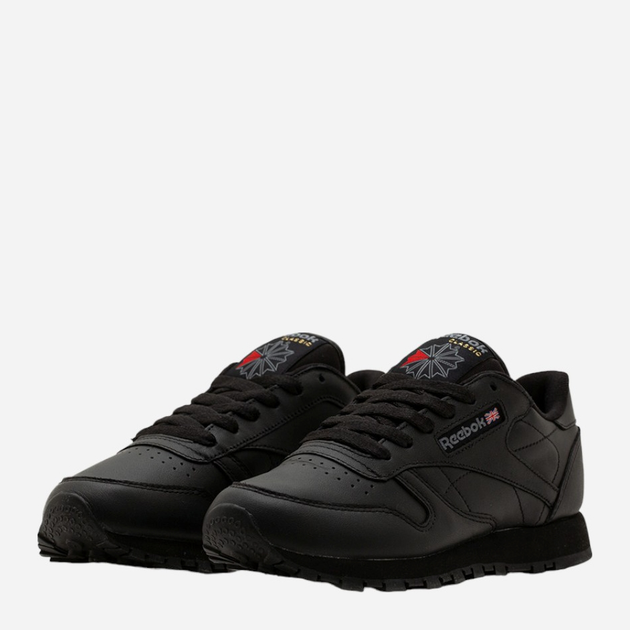 Дитячі шкіряні кросівки для хлопчика Reebok Classic Leather 2267 34.5 Чорні (889131553506) - зображення 3