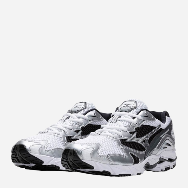 Buty do biegania męskie z amortyzacją Mizuno Wave Rider 10 D1GA210405 43 Biały/Srebrny (5059431091465) - obraz 2