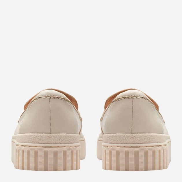 Жіночі мокасини зі шкіри Clarks CLA26176434 39.5 Бежеві (5063090850592) - зображення 4