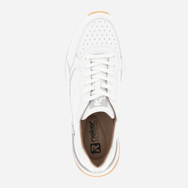 Sneakersy męskie RIEKER REVU0901-80 42 Białe (4061811345014) - obraz 6
