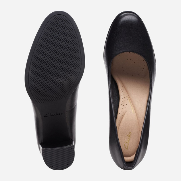 Czółenka damskie skórzane Clarks CLA26170968 42 Czarne (5059680994623) - obraz 6