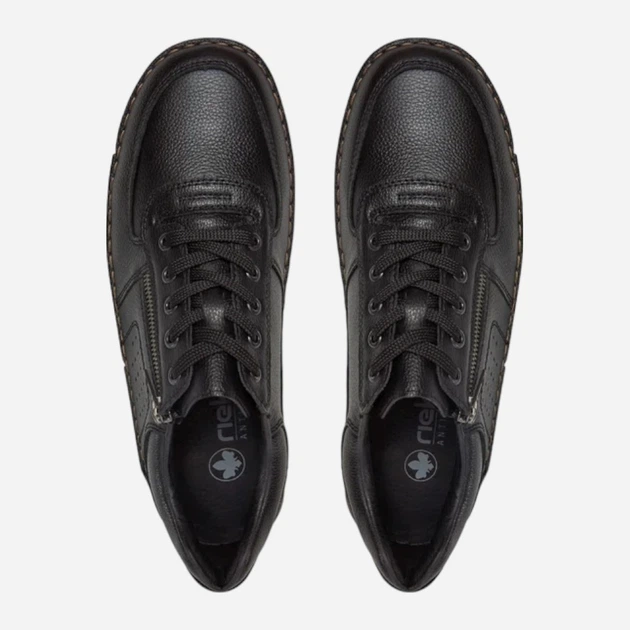 Półbuty męskie RIEKER RIE05228-00 44 Czarne (4061811848515) - obraz 5