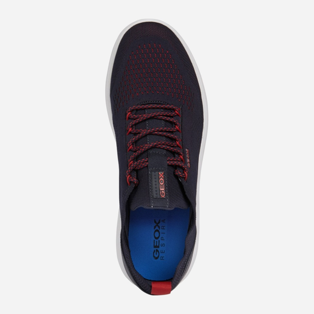 Sneakersy męskie Geox GEOU15BYA0006KC4064 41 Czarny/Czerwony (8050036090553) - obraz 6