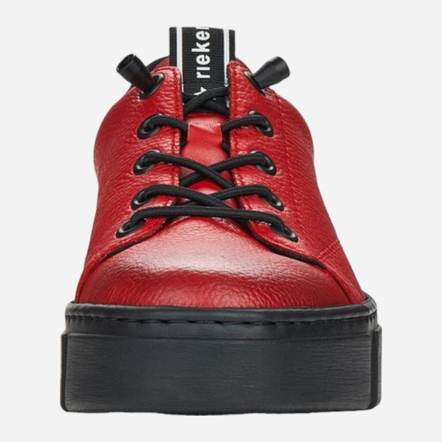 Sneakersy damskie na platformie RIEKER RIEN5903-33_CO 38 Czerwone (4060596340535) - obraz 4