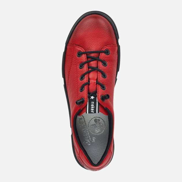 Sneakersy damskie skórzane RIEKER RIEN5903-33_CO 42 Czerwone (4060596361639) - obraz 6