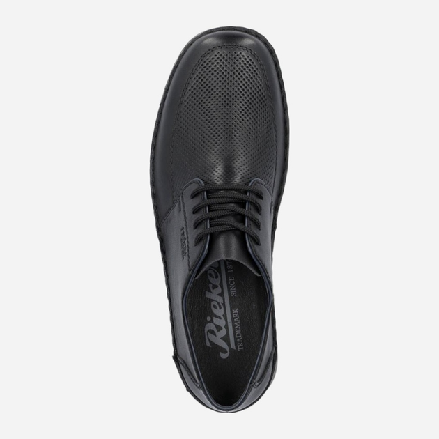 Buty derby męskie RIEKER RIE05400-00 44 Czarne (4061811844777) - obraz 6