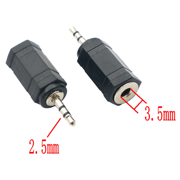 Перехідник аудіо Lucom Jack 2.5mm 3pin-3.5mm 3pin M/F адаптер прямий Stereo Plastic чорний(62.09.8109) - Фото 2 Перехідник аудіо Lucom Jack 2.5mm 3pin-3.5mm 3pin M/F адаптер прямий Stereo Plastic чорний(62.09.8109) - изображение 2