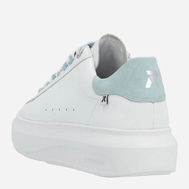 Sneakersy damskie skórzane RIEKER REVW1201-81 39 Biały/Niebieski (4061811746088) - obraz 5