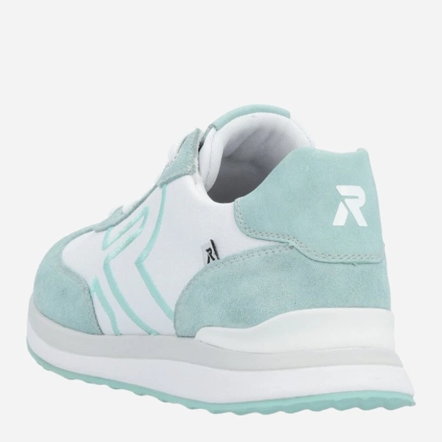 Buty sportowe damskie RIEKER REV42509-81 37 Biały/Turkusowy (4061811750078) - obraz 4