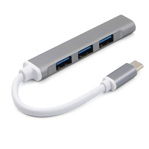 Перехідник обладнання Lucom USB Type-C-3.0x4 (HUB) USB3.0 Macbook/Phone Pas 0.20m срібний(62.09.8283) - Фото 3 Перехідник обладнання Lucom USB Type-C-3.0x4 (HUB) USB3.0 Macbook/Phone Pas 0.20m срібний(62.09.8283) - изображение 3