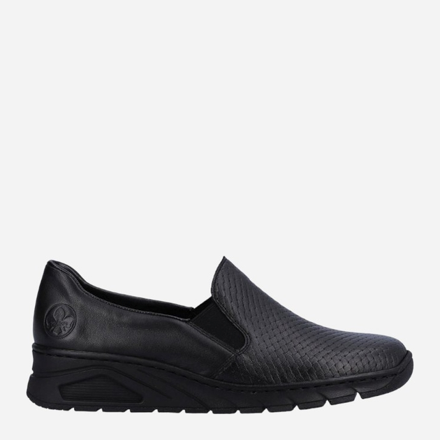 Buty slip-on damskie RIEKER RIEN3363-01_CO 38 Czarne (4060596716453) - obraz 1