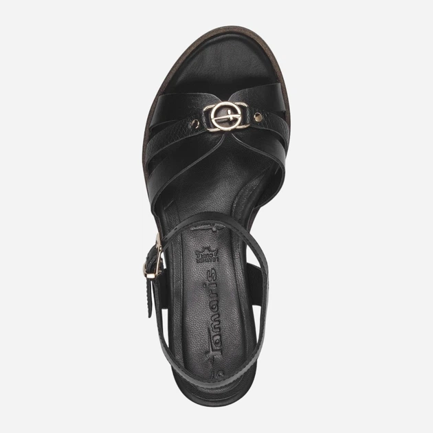 Sandały damskie na koturnie Tamaris WOR28010-42-001 38 Czarne (4064195537457) - obraz 4