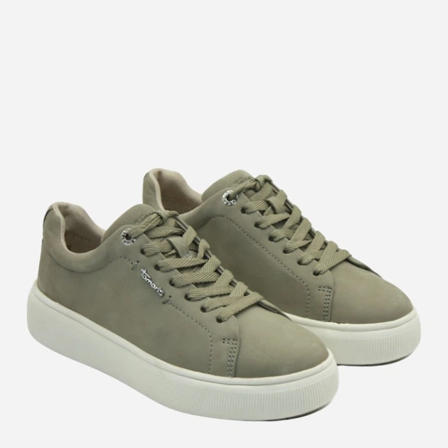 Sneakersy damskie skórzane Tamaris WOR23736-42-771 41 Oliwkowe (4064195095728) - obraz 3