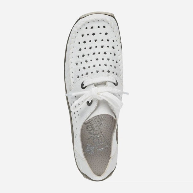 Mokasyny damskie RIEKER RIEL1716-80_CO 37 Białe (4060596004345) - obraz 5