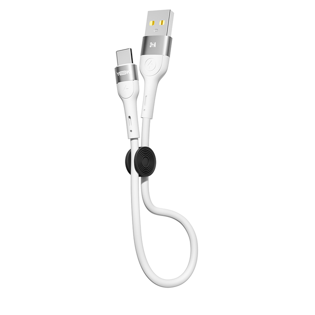 Кабель для зарядки и обмена данными USB YOKI YK-EX11 EXTRA Series USB/Type C 60W (3A/20V) 0.25m White - изображение 5