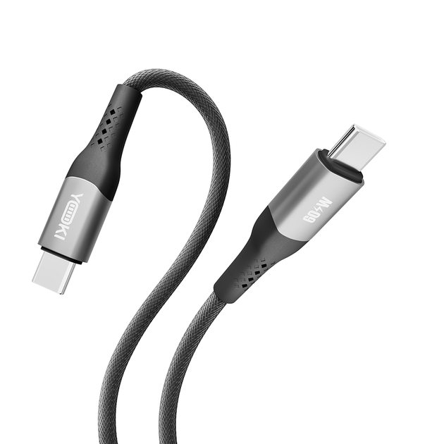 Кабель для зарядки и обмена данными USB YOKI YK-SO15 SOLID Series Type-C to Type-C 60W (3A/20V), 1.2 метра, Черный - Фото 5 Кабель для зарядки и обмена данными USB YOKI YK-SO15 SOLID Series Type-C to Type-C 60W (3A/20V), 1.2 метра, Черный - изображение 5