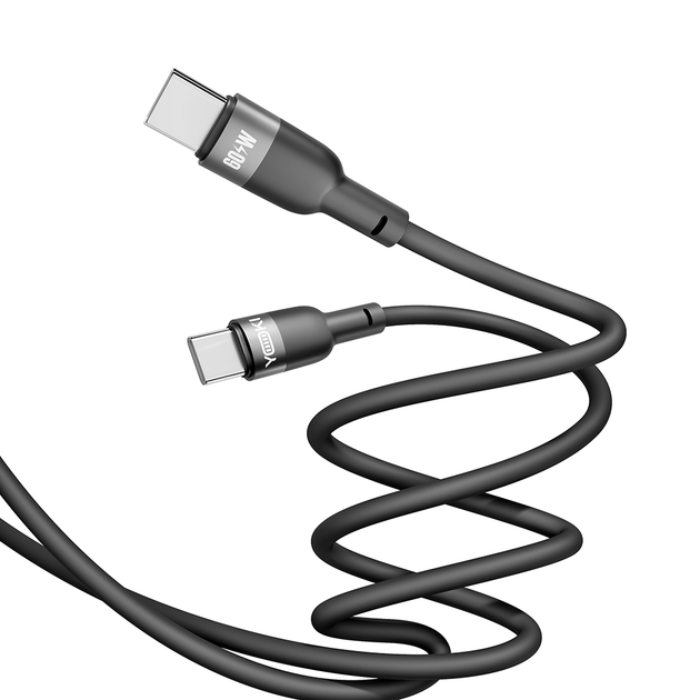 Кабель для зарядки и обмена данными USB YOKI YK-SI50 SILICONE Series Type-C to Type-C 60W (3A/20V), 1.2 метра, Черный - Фото 3 Кабель для зарядки и обмена данными USB YOKI YK-SI50 SILICONE Series Type-C to Type-C 60W (3A/20V), 1.2 метра, Черный - изображение 3
