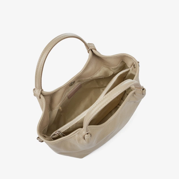 Сумка женская кожаная тоут средняя Regina Notte Tote 3523 Светлый тауп - изображение 4