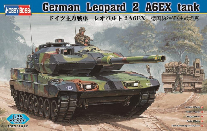 Model do składania Hobby Boss Ci niemiecki czołg Leopard 2 A6EX Poziom 4 Skala 1:35 (6939319224033) - obraz 1