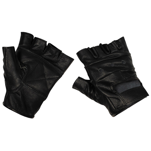 Беспалые кожаные перчатки MFH «Deluxe» Black, XXL - изображение 1