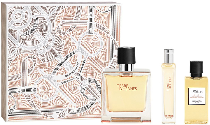 Zestaw męski Hermes Terre d'Hermes Perfumy 75 ml + Miniaturka Perfumy 15 ml + Żel pod prysznic 40 ml (3346130433743) - obraz 1