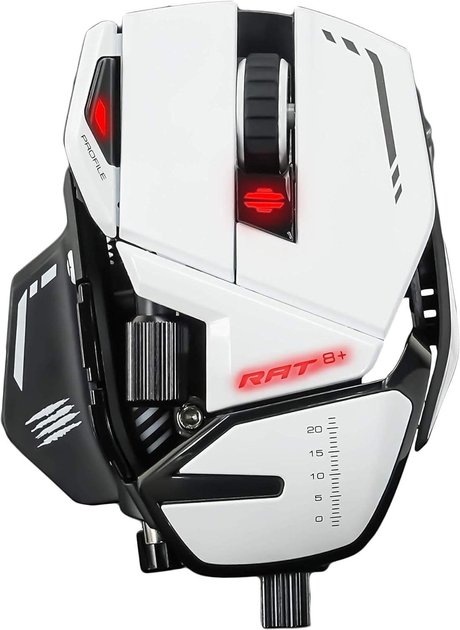 Миша Mad Catz V2 Souris Gaming Rat 8+ Blanche Wireless Black-White (MR05DCINWH0000) Б/в - изображение 1