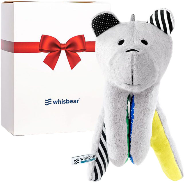 Іграшка для дітей Whisbear Ведмедик сенсорна з датчиком плачу Лимонна (5905279995512) - зображення 1