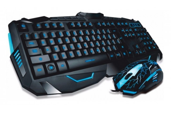 Игровая клавиатура с подсветкой + Игровая мышь с подсветкой Atlanfa AT-V100 Черная - изображение 2