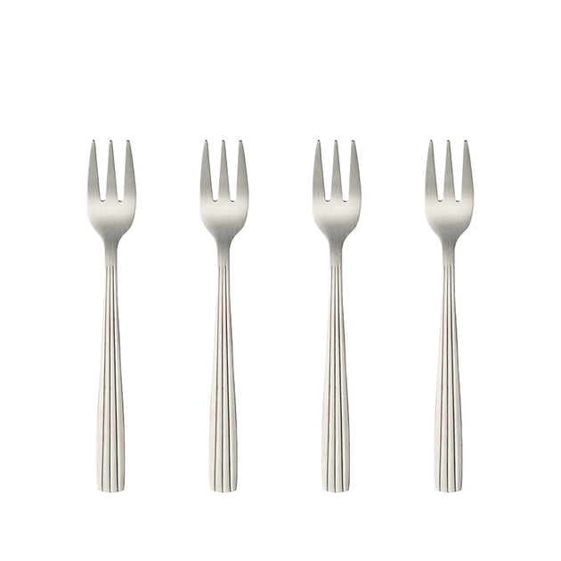 Набір виделок для торта Aida Raw Cakeforks Matte steel (14658) 4 шт (5709554146589) - зображення 1