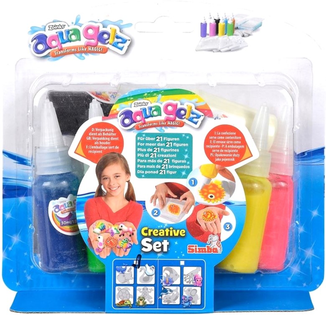 Zestaw dla dziecięcej kreatywności Simba Aqua Gelz 106322562 (4006592082413) - obraz 5