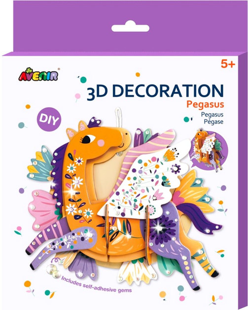 Набір для дитячої творчості Avenir 3D-розмальовка "Пегас" (6920773350697) - зображення 1