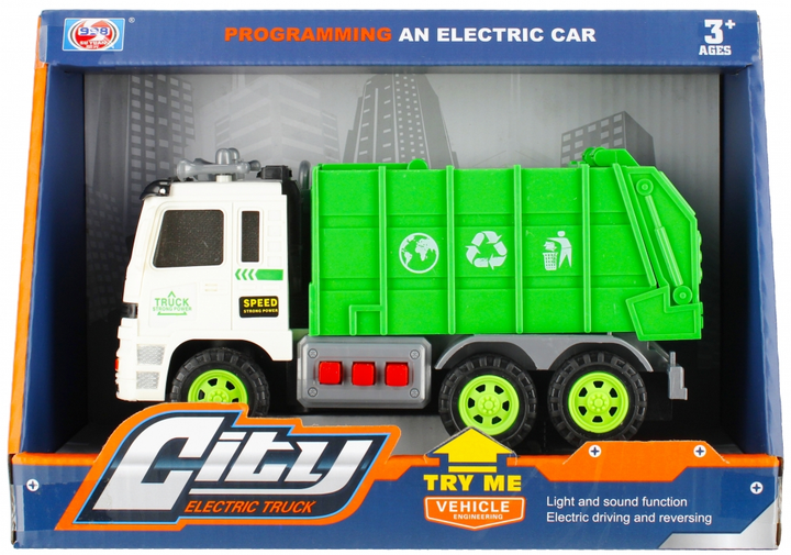 Сміттєвоз Mega Creative Citi Electric Truck зі світлом і звуком (5904335848670) - зображення 1
