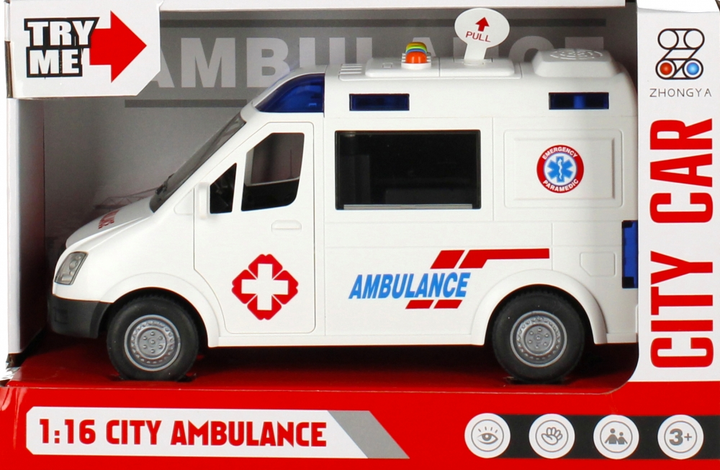 Швидка допомога Mega Creative City Ambulance зі світлом і звуком (5904335891720) - зображення 1