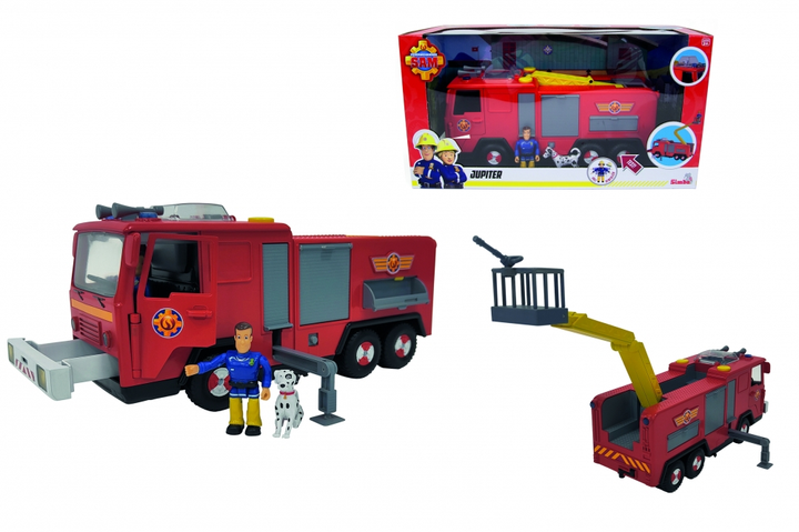 Пожежна машина Simba Sam Jupiter Pro з фігурками (4006592080976) - зображення 1