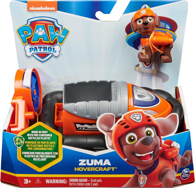 Машинка Spin Master Paw Patrol Basic Vehicle Zuma c фігуркою (0778988507513) - зображення 1